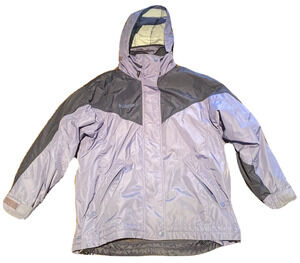 Columbia Sportswear Winter Jacket Logan Pass Women's Large Purple Hooded